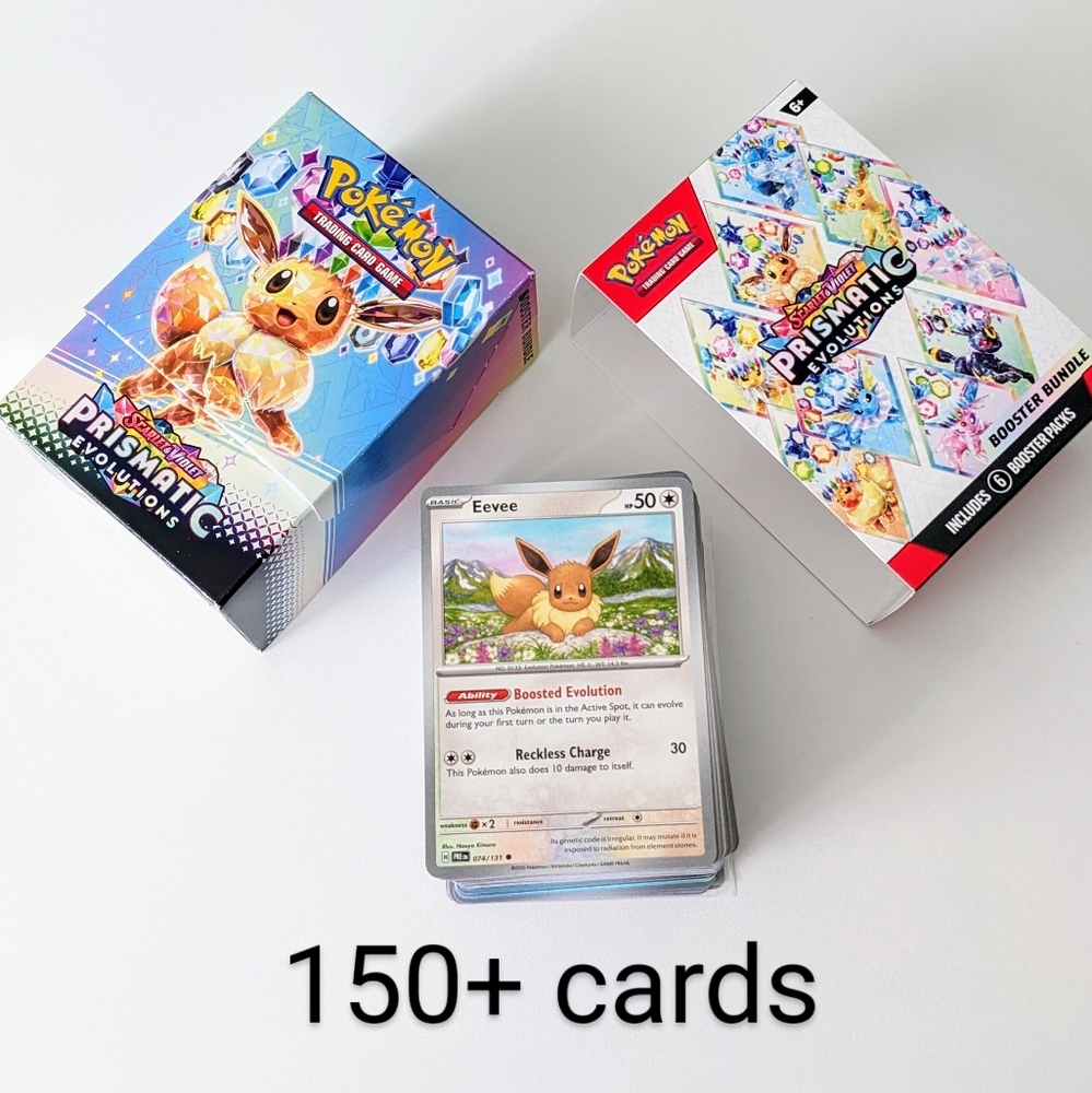 Pokemon Prismatic Evolution Bulk Cards Collection Lot including Box